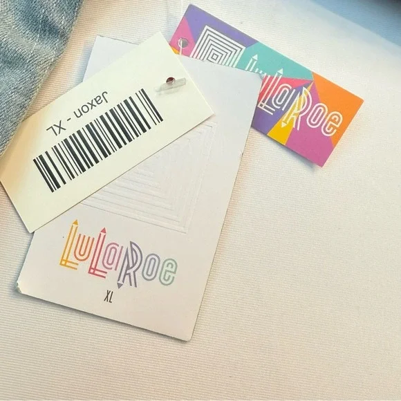 LuLaRoe Jaxon Denim Jacket‎ XL Light Wash Yellow Embroidered Boho Trucker Jean - Picture 12 of 13